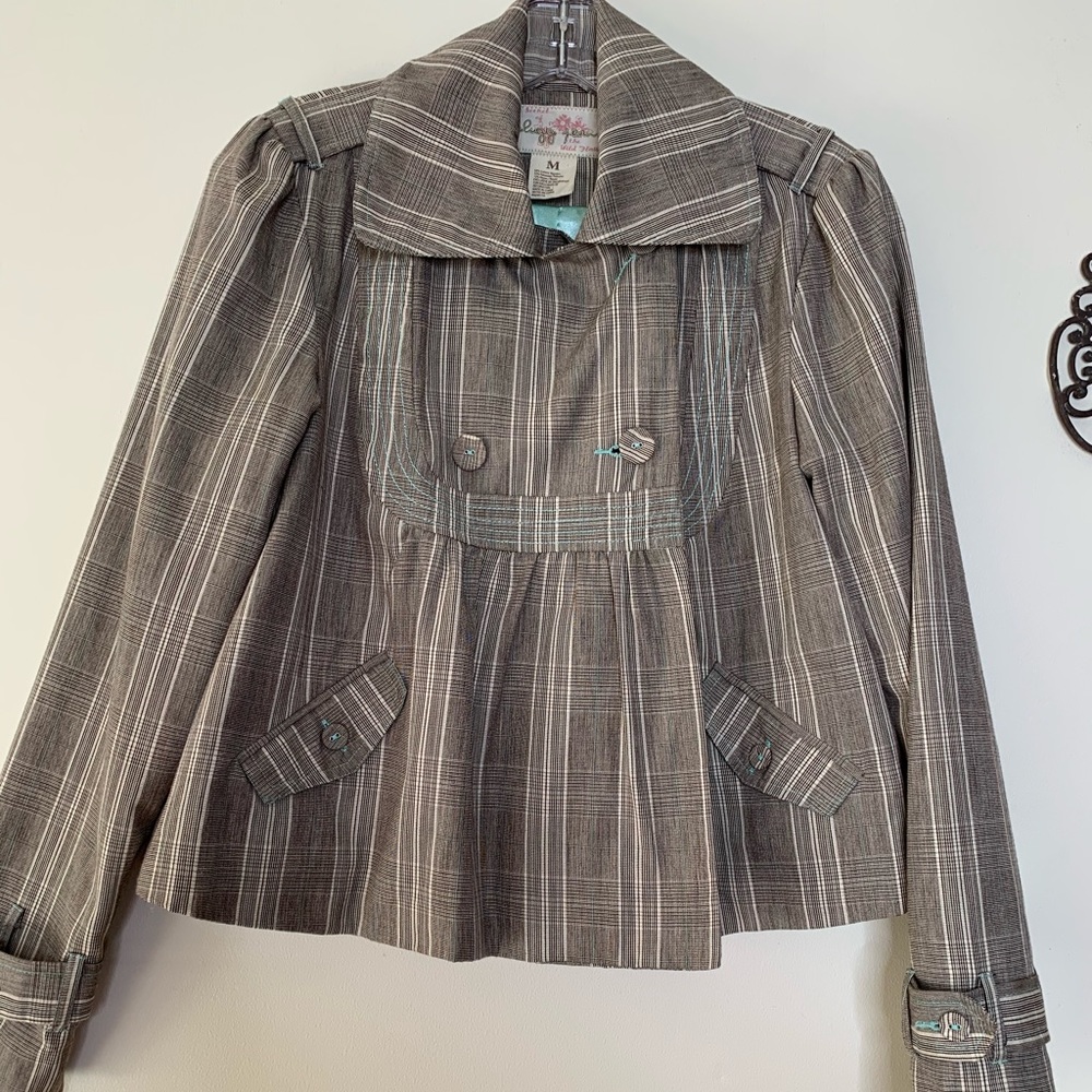 Plugg Double Breasted Cropped Swing Jacket - image 2